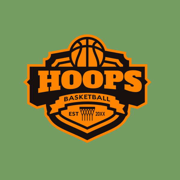 Hoops Basketball logo template 04 Thumbnail