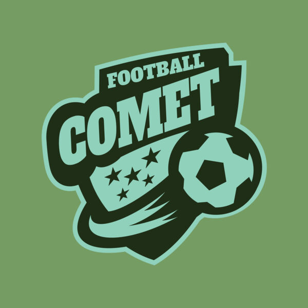 Comet Football logo template Thumbnail