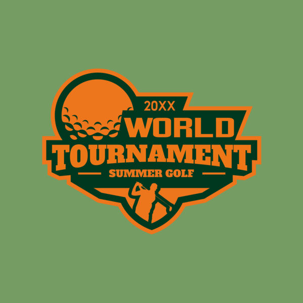 World Tournament Simmer Golf logo template Thumbnail