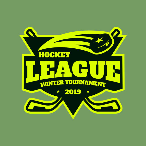 League Hockey Winter Tournament logo template Thumbnail