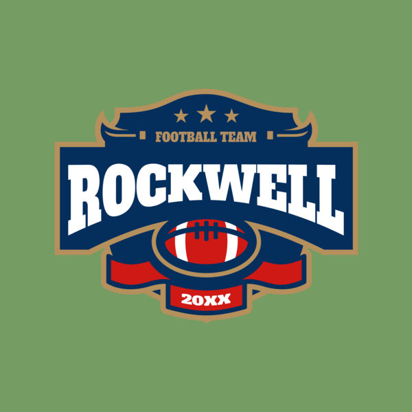 Rockwell Football team logo template Thumbnail