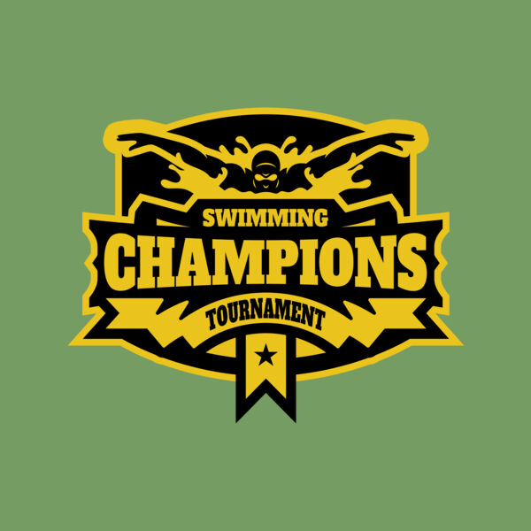 Champions Swimming Tournament logo template Thumbnail