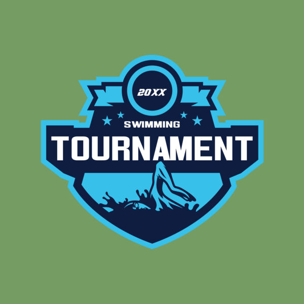 Swimming Tournament logo template Thumbnail