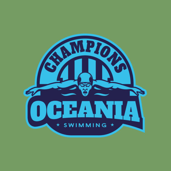 Oceania Champions Swimming logo template Thumbnail