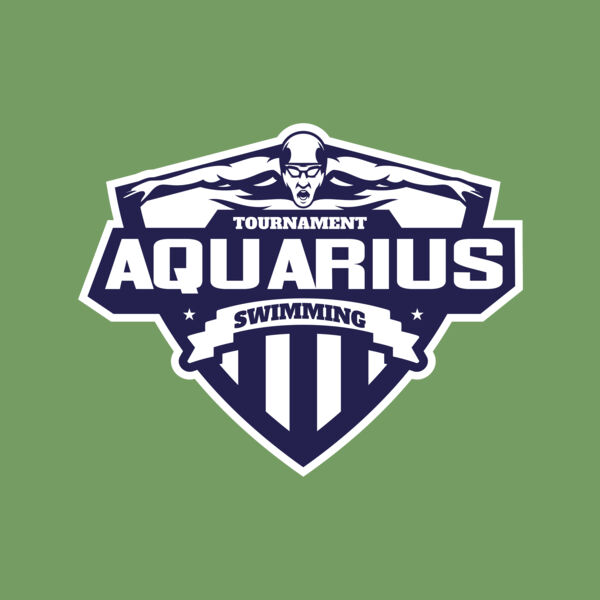 Aquarius Swimming Tournament logo template Thumbnail