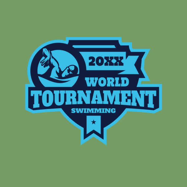 Tournament World  Swimming logo template Thumbnail