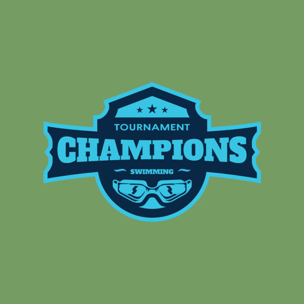 Champions Tournament Swimming logo template Thumbnail