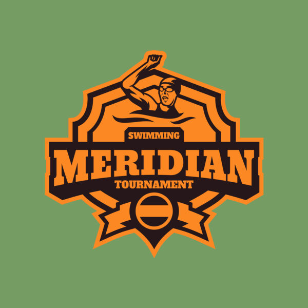 Meridian Tournament Swimming logo template Thumbnail