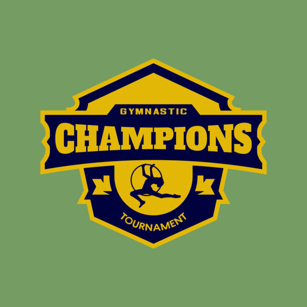 Champions Gymnastic Tournament logo template Thumbnail