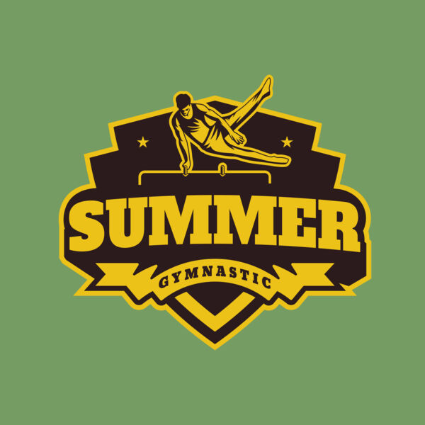 Summer Gymnastic logo template Thumbnail