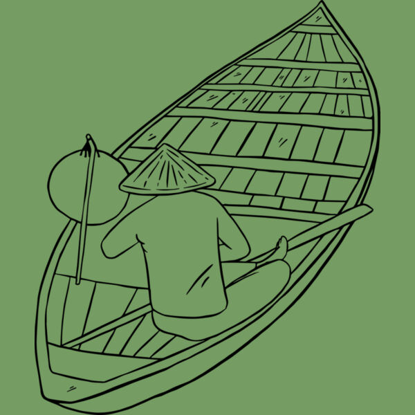 Traditional Boat with Rower Thumbnail