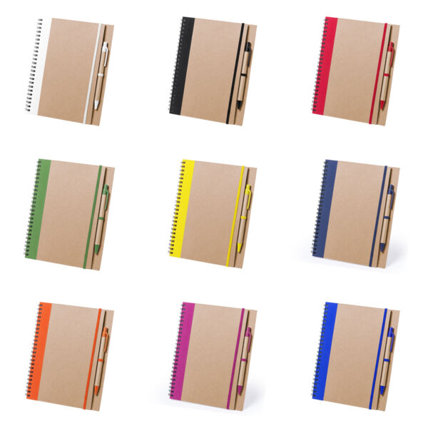 Spiral ring notebook with recycled cardboard hardcovers Thumbnail