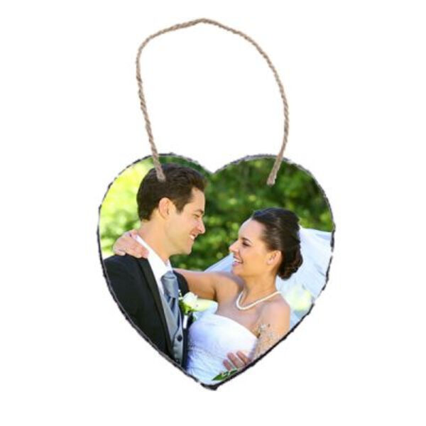 Heart Hanging Slate 15cm x15cm Thumbnail