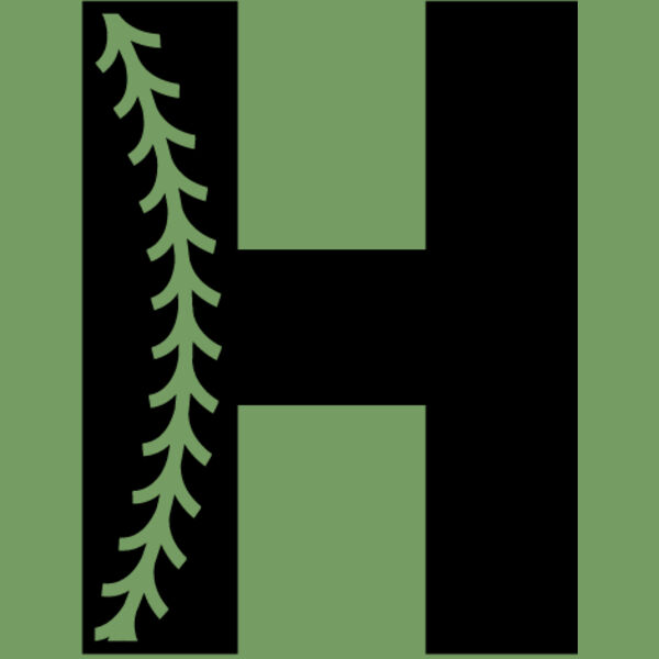 Baseball Alphabet H left Thumbnail