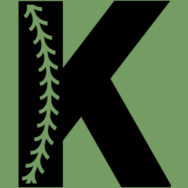 Baseball Alphabet K left Thumbnail