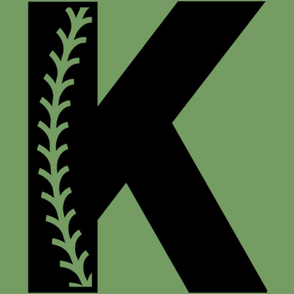 Baseball Alphabet K right Thumbnail