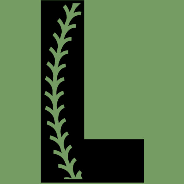 Baseball Alphabet L right Thumbnail