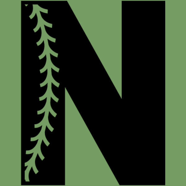 Baseball Alphabet N left Thumbnail