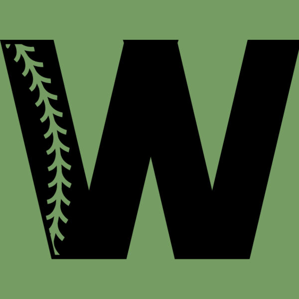 Baseball Alphabet W left Thumbnail