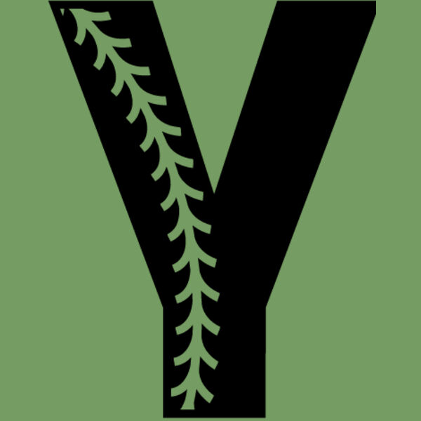 Baseball Alphabet Y left Thumbnail