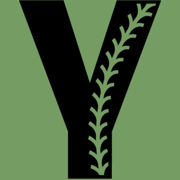 Baseball Alphabet Y right Thumbnail