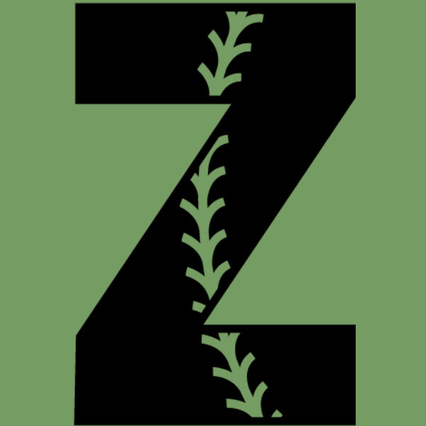 Baseball Alphabet Z right Thumbnail