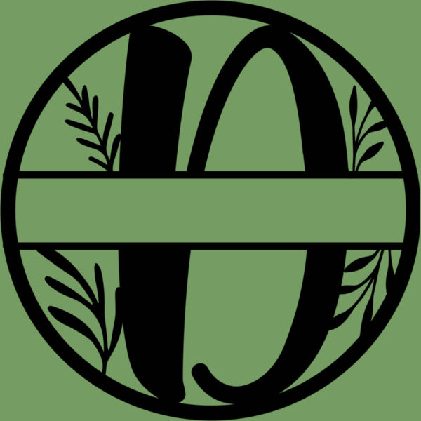 D Floral split monogram letters Thumbnail