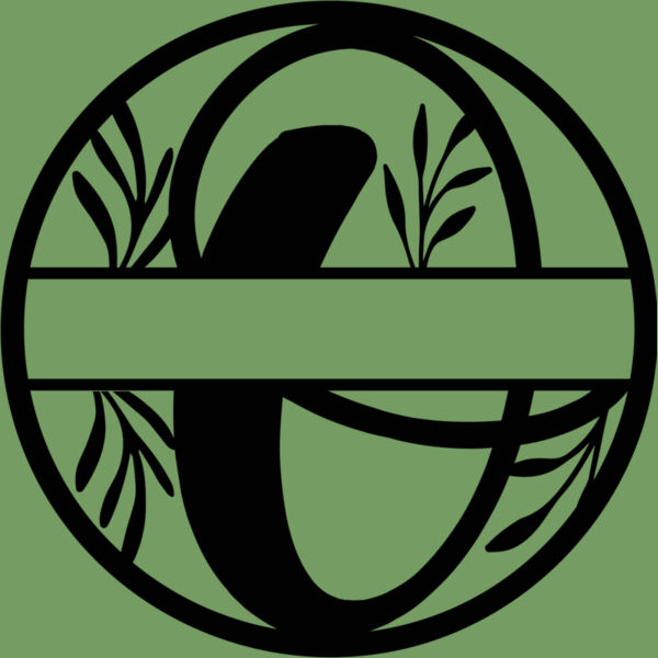 O Floral split monogram letters Thumbnail