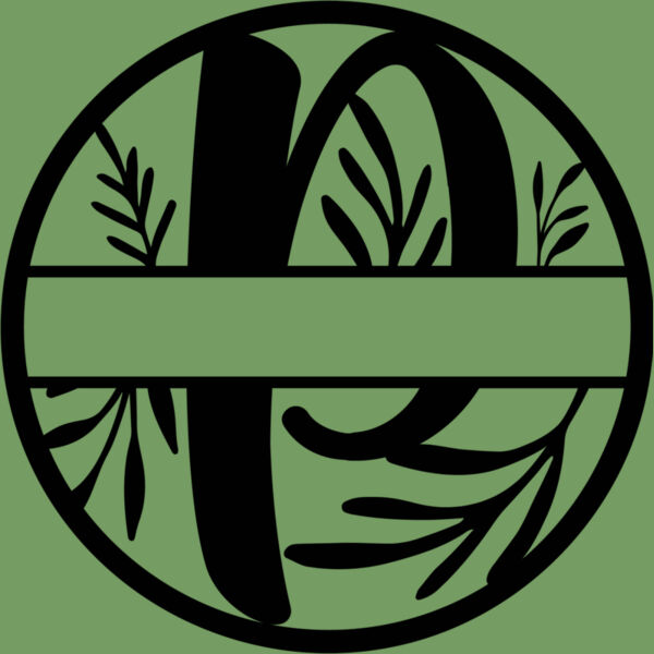 P Floral split monogram letters Thumbnail