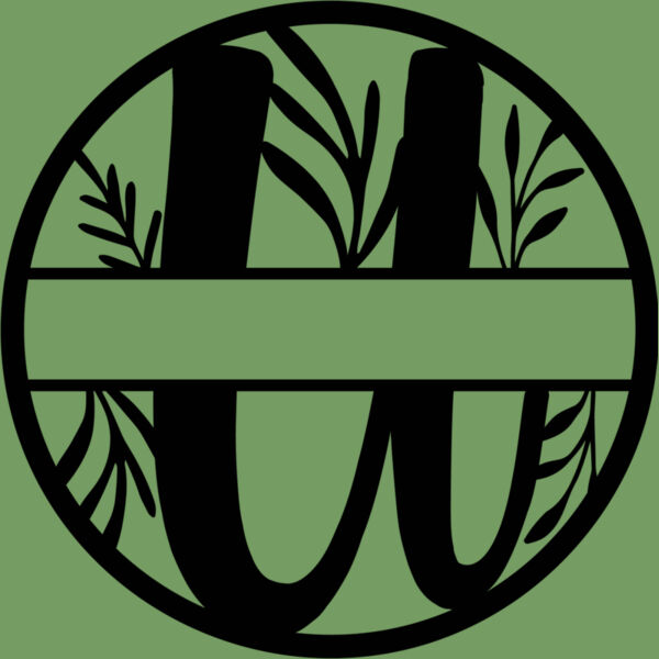 U Floral split monogram letters Thumbnail