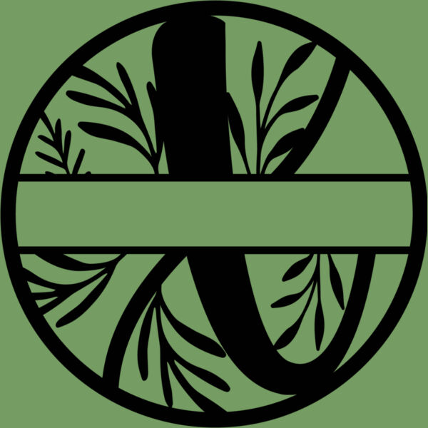 X Floral split monogram letters Thumbnail