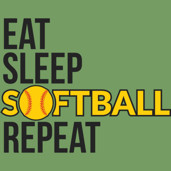 Eat sleep softball repeat Thumbnail